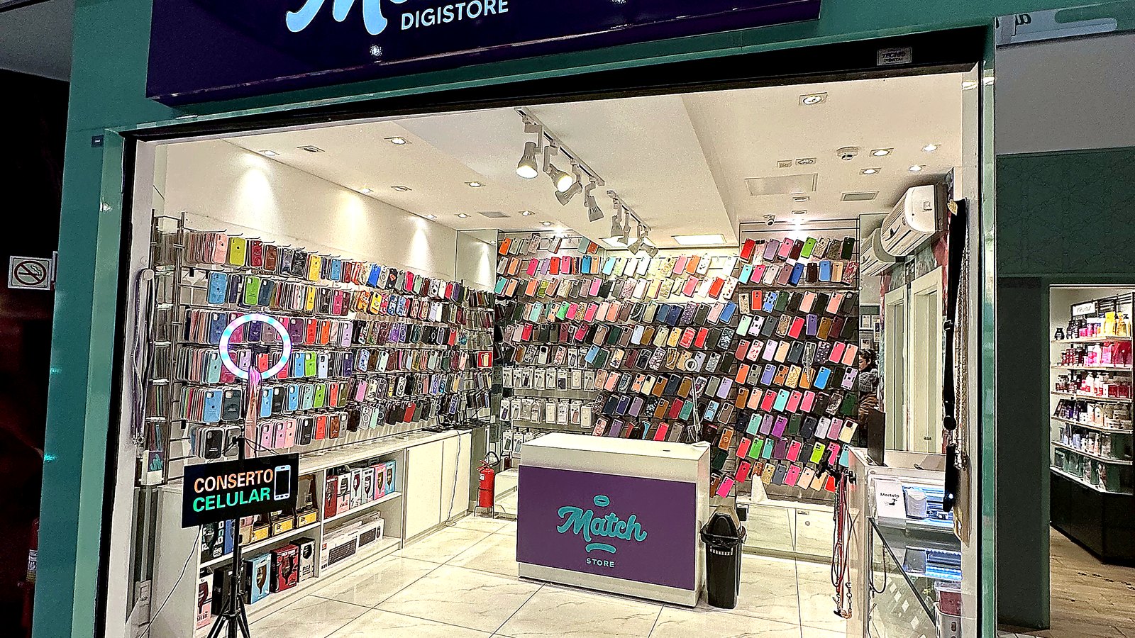 Fachada da loja MATCH Digistore em Caxias do Sul/RS